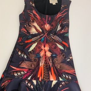Nicole Miller Artelier Feather Dress Size 6
